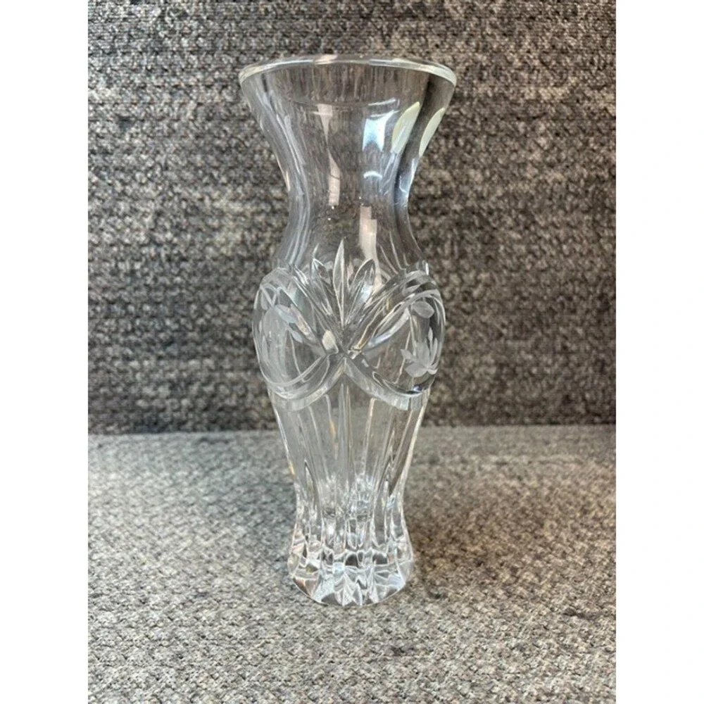 Vintage Gorham Hand Cut Crystal Vase Made in Poland 6.75
